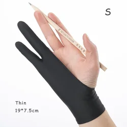Two-Finger Anti-Touch Painting Gloves for Digital Art and Oil Painting (Thin S)