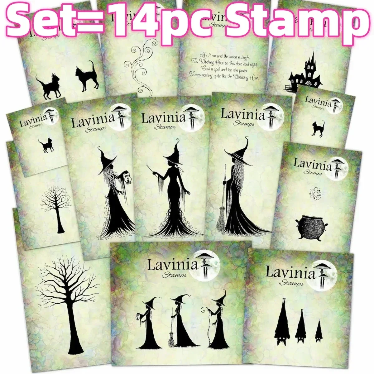 Description Picture 3 of item2024 Halloween Witch Collection Clear Stamps for DIY Greeting Card Making Scrapbooking Craft Paper Decoration New Arrival
