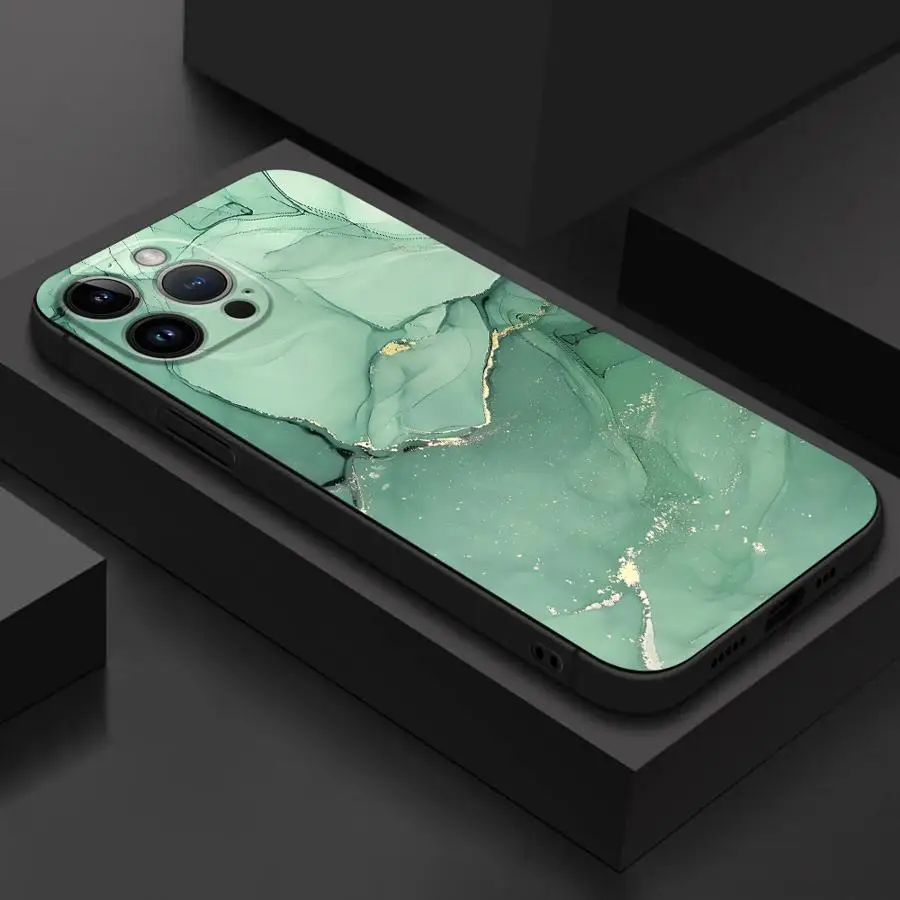 Elegant Marble Pattern TPU Soft Phone Case