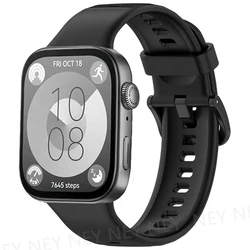 Smartwatch Silicone Sport Band - Premium Strap for Huawei Watch 2024 Accessories (2 Drak black)
