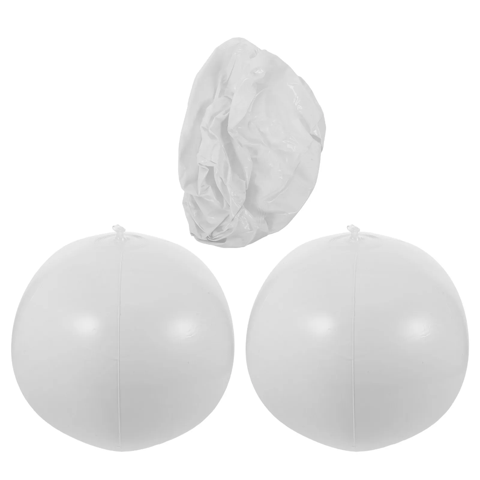 3Pcs 흰색 풍선 비치 볼 PVC 풀 파티 수영 야외 장식 어린이 청소년 물 장난감