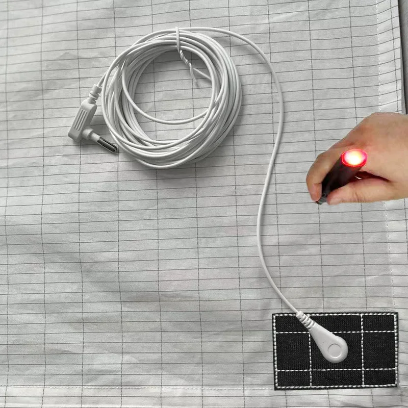 1PC Conductive Silver Fiber Flat Bedsheet with Earthing Cord Antistatic Health Protection Sheet Grounded Improvement Sleep 시트 2