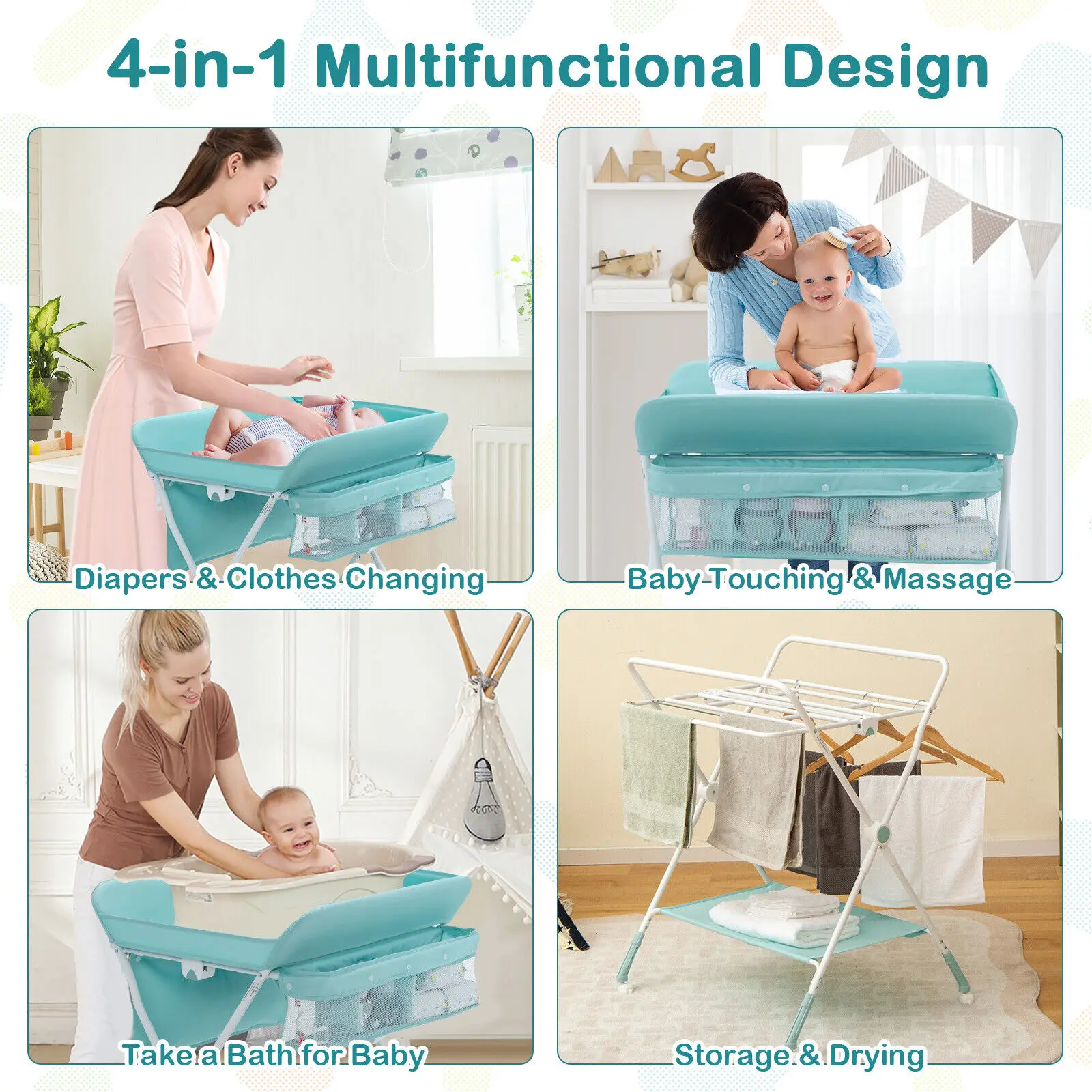 Babyjoy – Table à langer pliable pour nouveau-né, organisateur de couches  pour bébé avec roue de bassin d'eau - AliExpress