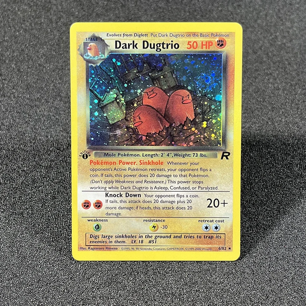 Pokémon Single Cards Classic Team Rocket Dark Charizard Dragonite Blastoise Rainbow Energy Customized Foil Card Collection PROXY