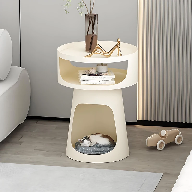 Bedroom Bedside Table Lounge Living Room Small Sofa Side Storage Rack Cream Tea Cabinet Shaped Mesa Para Balcon Home Furniture