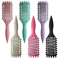 Peigne de Massage pour cheveux, brosse à cheveux en Nylon, brosse à cheveux bouclée démêlante pour Salon de coiffure, outils 1 pièce 6
