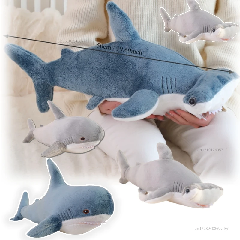 

Мягкие плюшевые игрушки, 55 см, Акула, двойная голова, супер мягкие куклы, морской организм, комфортные подушки, подарок для маленьких девочек на день рождения