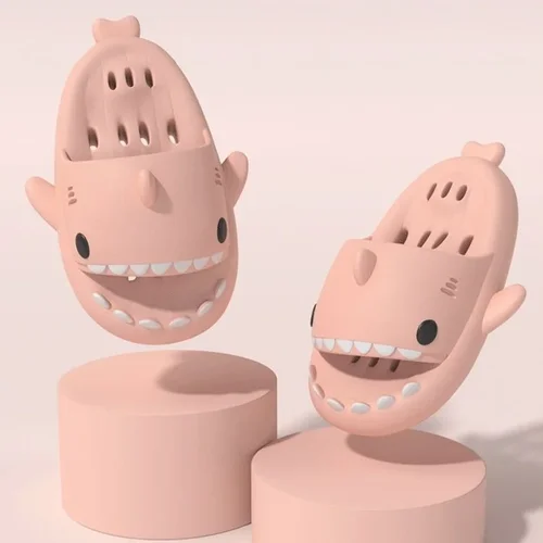 상어 슬라이드 클래퍼 하우스 슬리퍼, 클라우드 플랫폼, 여름 해변, 실내 에바 샌들, 남성 여성, 미끄럼 방지 신발 5