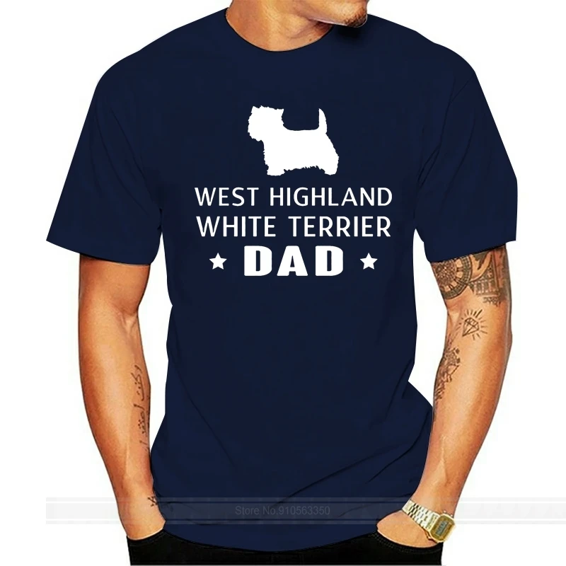

Мужская футболка West Highland White Terrier, футболка с круглым воротником, трендовая Милая модная летняя футболка с рисунком