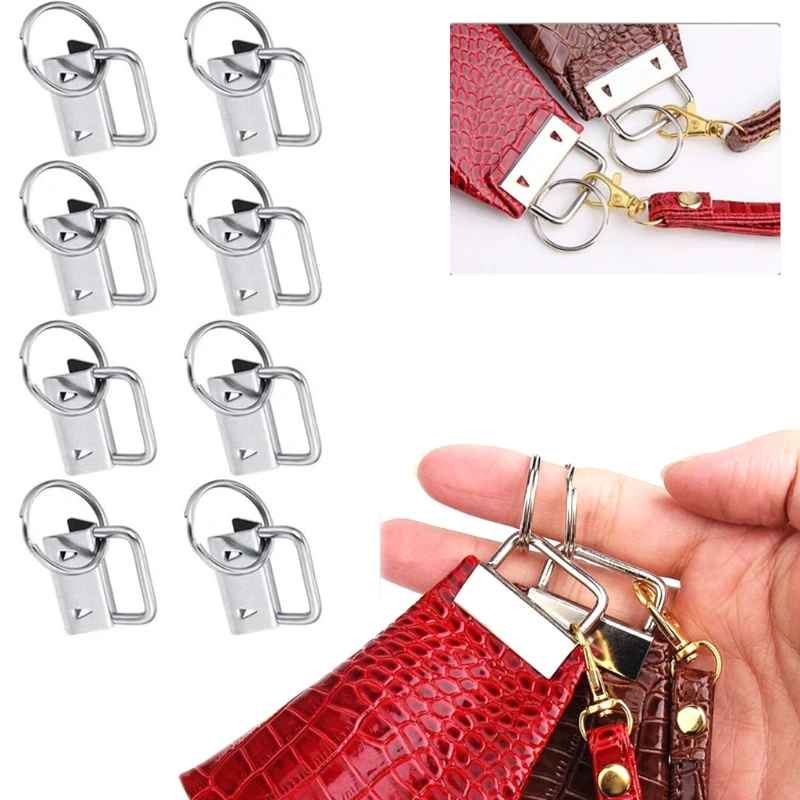 40pcs 1 Inch for KEY Fob Hardware with for KEY Rings Set for Bag Wristlets  Ribbon Webbing Embossed Hand Craft 25mm