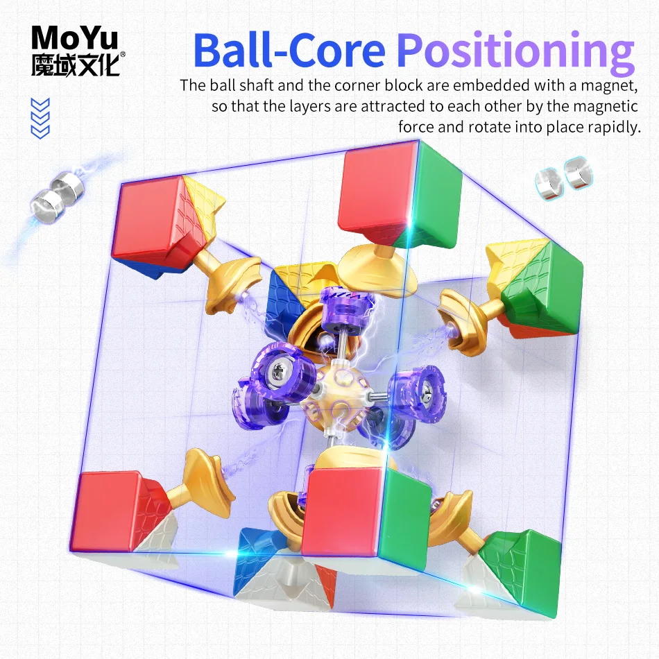 MOYU Super RS3M 3x3 Magnetic Magic Cube Maglev Ball Core Speedcube 3&times;3 Professional 3x3x3 Speed Puzzle Children Toys