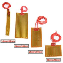 

10-100mm 5V 12V 24V Polyimide Heater PI Film Plate Eeletric Heated Panel Pad Mat Adhesive For Oil Tank Car Defogging Defrosting