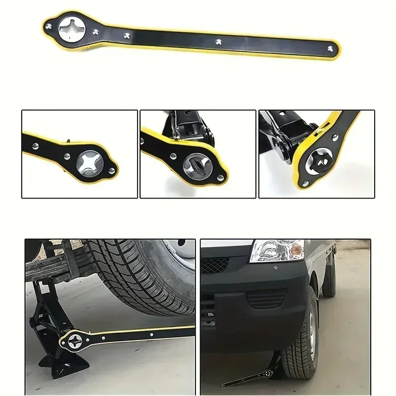 Car Labor-saving Car Jack Garage Tire Wheel Lug Wrench Scissor Handle Labor-Saving Wrench Auto Repair Tool