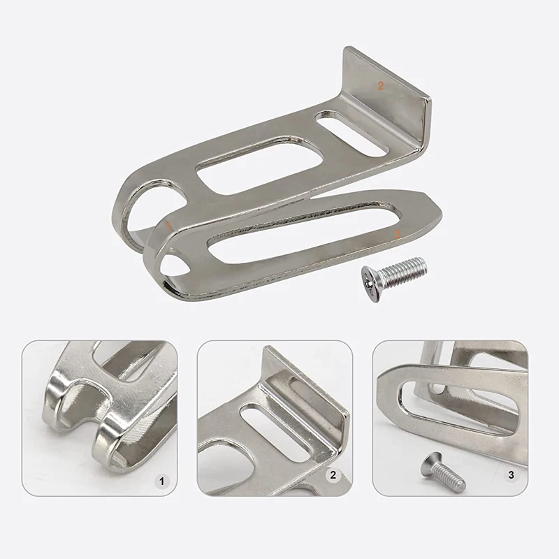 Durable Belt Clip Hook Set with Screws - Tool Accessories Kit