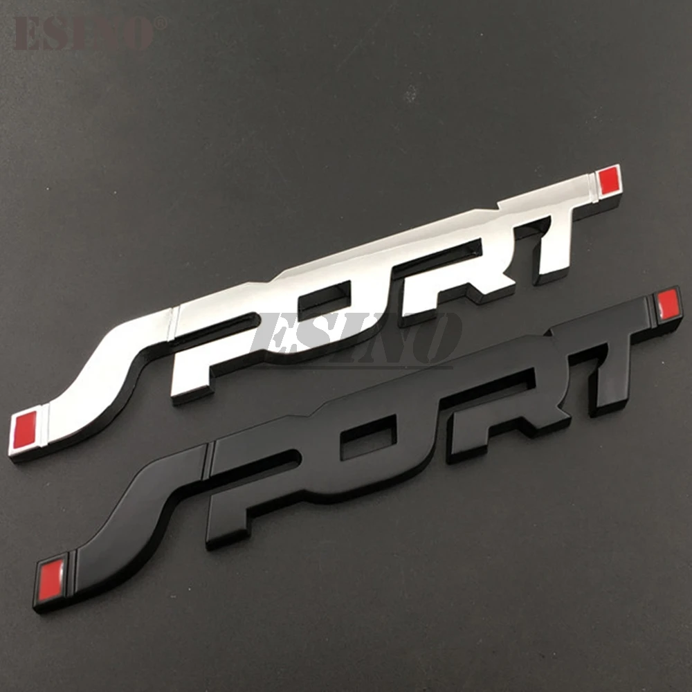 

3D Sports Car Trunk Zinc Alloy Badge Emblem For Car Rear Body Tailgate Accessories Adhesive Styling Badge for Ford Focus Fiesta