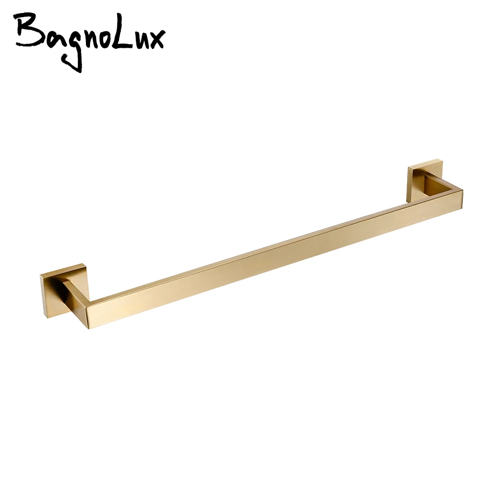 Bathroom Accessories Gold Towel Bar For Bathroom Brushed Gold Towel Rack For Wall Mount Single Holder 24&rdquo; Or 16&ldquo; towel rack