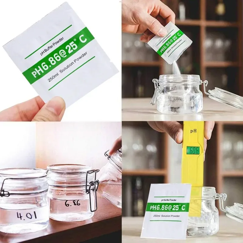 4.01 6.86 9.18 PH Meter Calibration Point PH er Powder Measure Calibration Solution For Test Meter 15pcs/lot ph meter calibration powder ph calibration solution ph calibration powder