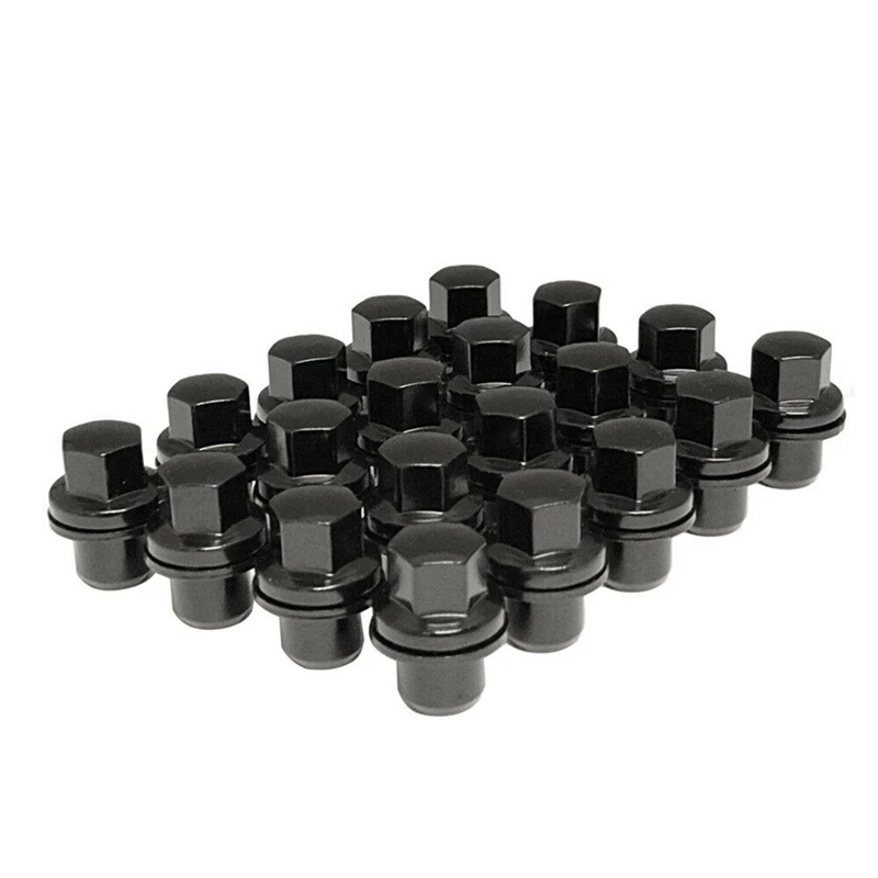 20X Black Lug Nuts M14X1.5 Fit for Land Range Rover Sport HSE LR3 LR4