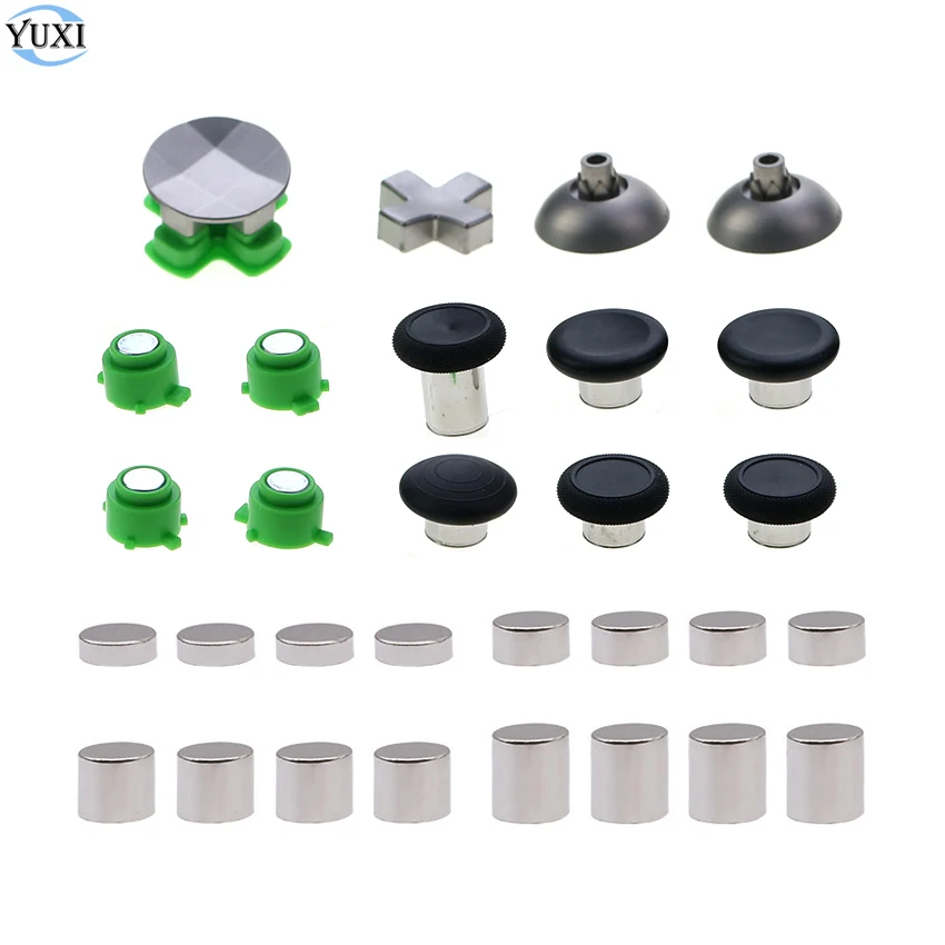 Yuxi Magnetic Metal Bullet Buttons Controller Thumbsticks Buttons D-Pad Repair Kit Sostituzione Regolabile Per Accessori Ps5