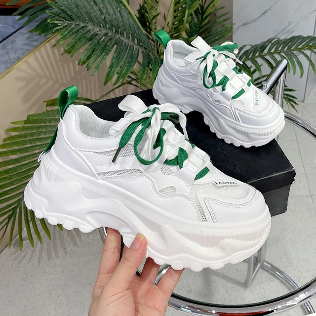 Femme Chunky Lace Up Women Sneakers Flat Shoes Ladies Outdoor Women Running  Shoes Women White Shoes Chaussure Zapatillas Mujer - AliExpress