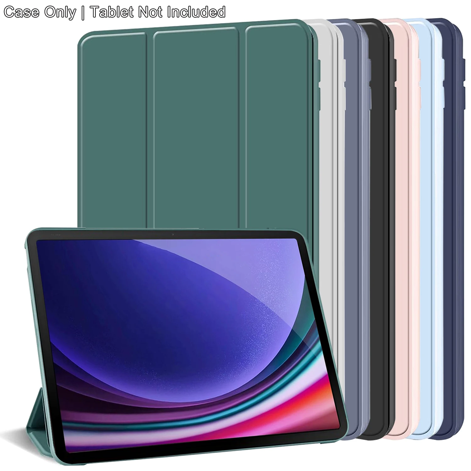 Tri-fold Flip Case Magnetic Stand PU Leather Protective Tablet Cover