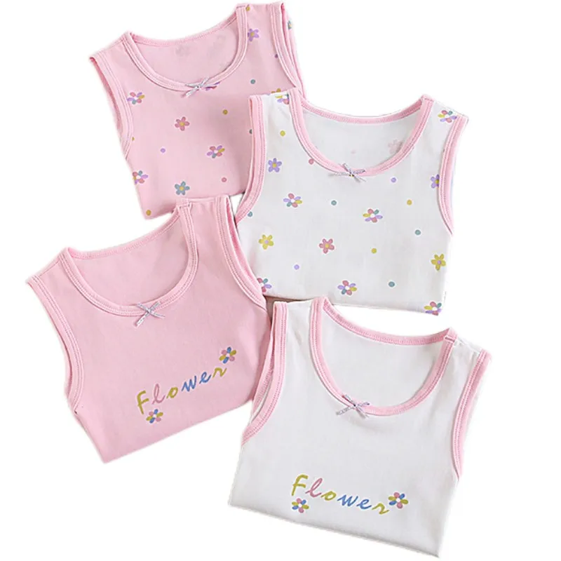 3 Débardeurs Fille En Coton - Lot De 3 Tops Sans Manches, Doux Et Respirant, Pour L'été