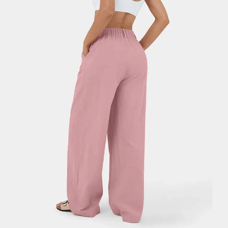 2024 Women's Pants Cotton Women's High-waisted Broadleg Casual Slacks Ropa De Mujer Barata Y Envío Gratis Ofertas Trousers Women