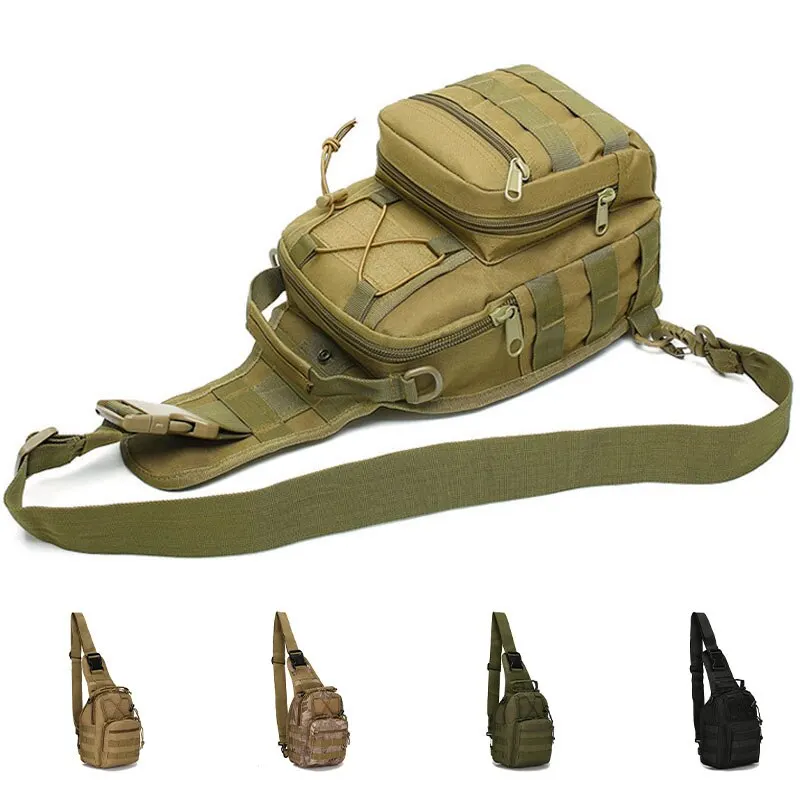 

Waterproof Tactical Camouflage Chest Bag, Multifunctional Outdoor Bag, Cycling and Climbing Crossbody, Oxford Cloth