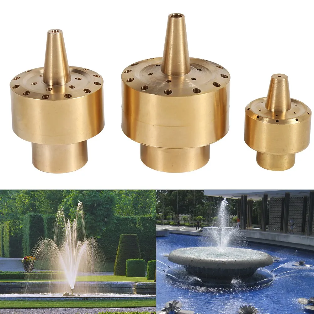 정원 장 황동 기둥 분수 깍지, 부식 방지 연못 스프레이 헤드, 1/4 1/2 3/4