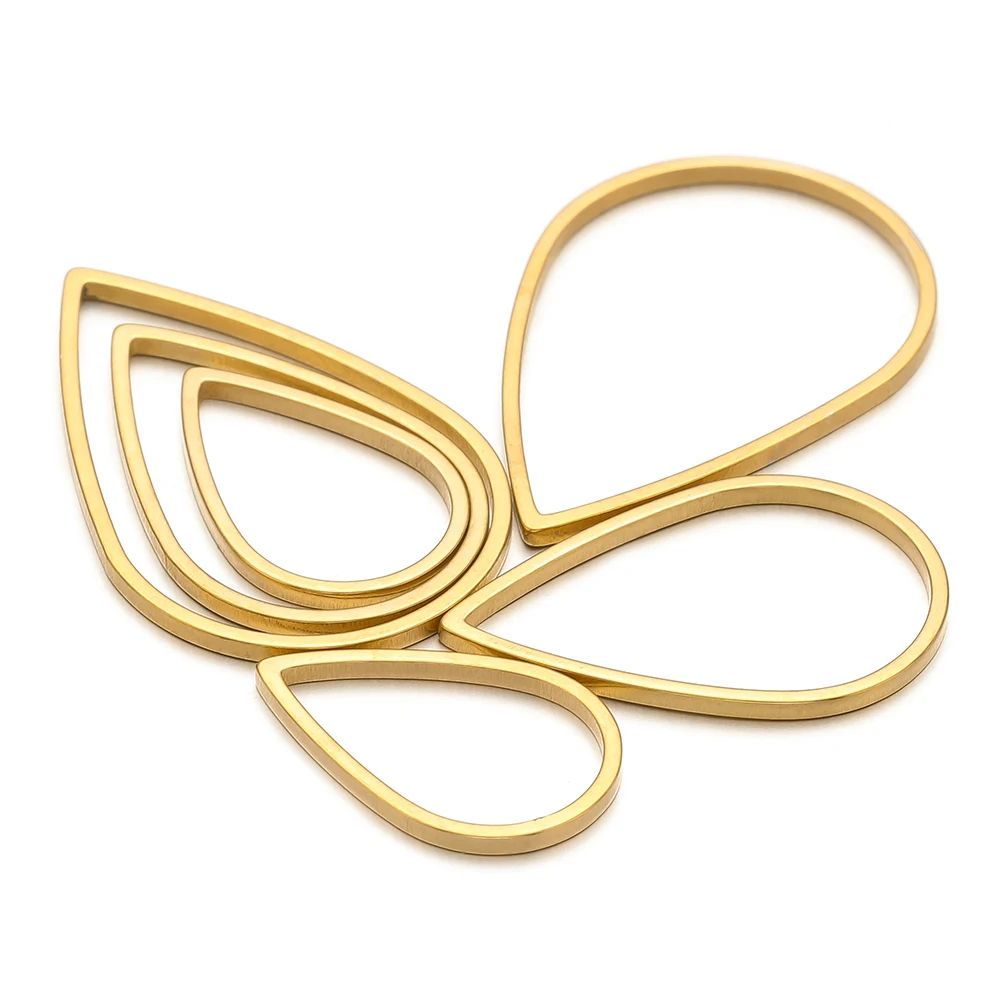 20/50pcs 스테인레스 스틸 워터 드롭 모양의 커넥터 쥬얼리 귀걸이 목걸이에 대한 펜던트의 매력 액세서리 만들기 도매