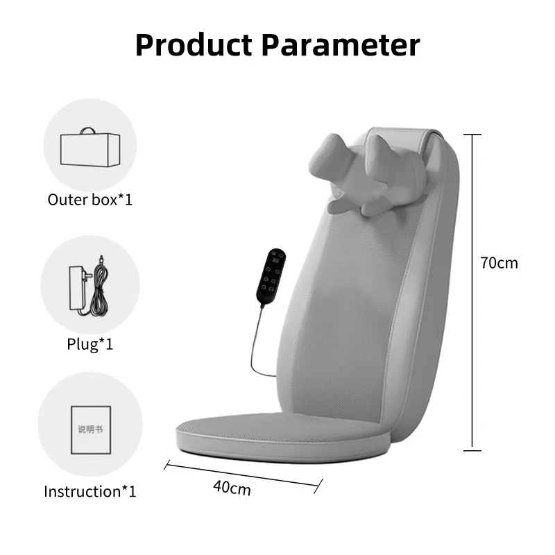 Shiatsu Full Body Massager with Heat Massage Chair Pad Kneading for Neck Back Shoulder Massage Cushion Seat Home Office Use Gift 5