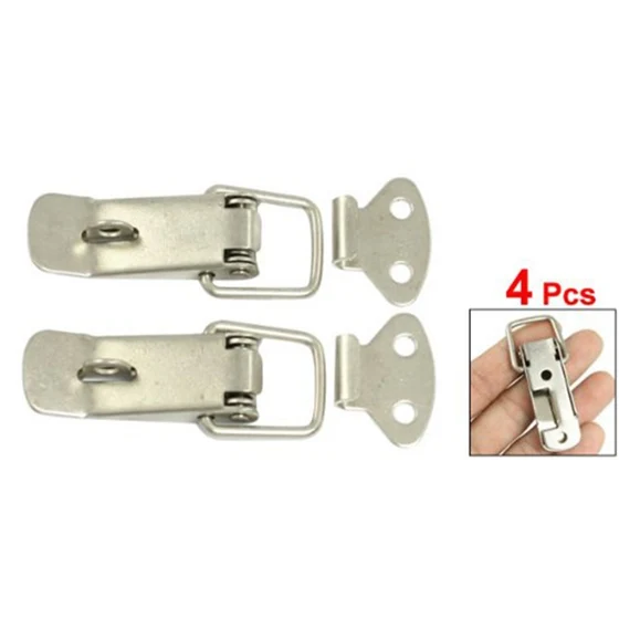 

4 Pcs Hardware Cabinet Boxes Spring Loaded Latch Catch Toggle Hasp