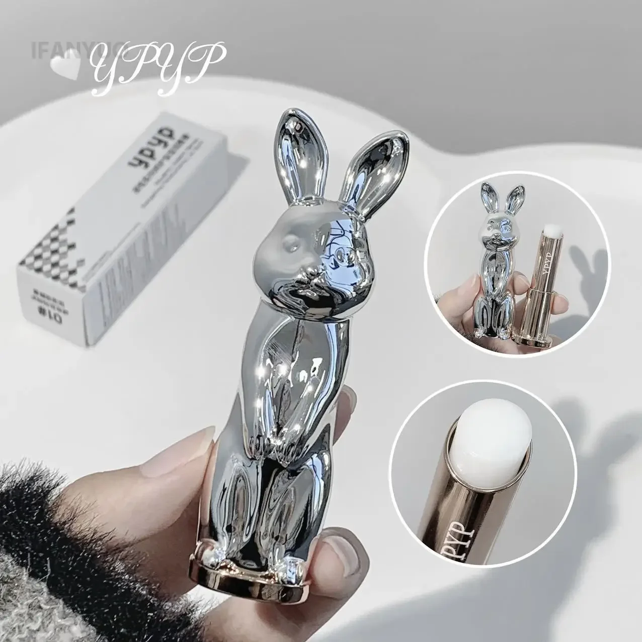 블랙 로즈 립밤 귀여운 토끼 모이스춰 라이징 글로스 복숭아 투명한 립 색조 건조하지 않음 립 케어 립스틱 메이크업베이스 여성용 -  AliExpress