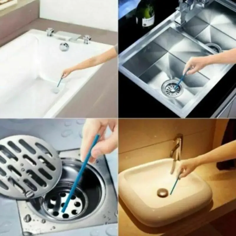 14 Pcs 10cm Solid Sani Sticks Oil Decontamination Kitchen Toilet Bathtub Drain Cleaner Sewer Pipe Eliminate Odor Clog Clean Rod drain cleaner,drain cleaning tools,pipe cleaning tool,pipe cleaner,pipe dredging tools,pipe dredging tool