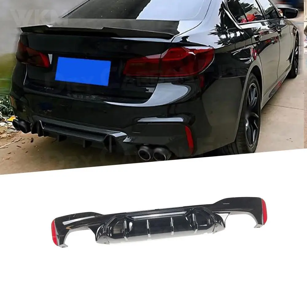 

Rear Bumper Lip Diffuser With Exhaust Tips For BMW 5 Series G30 G38 M Sport 2017-2020 M5 Style ABS Back Bumper Competition