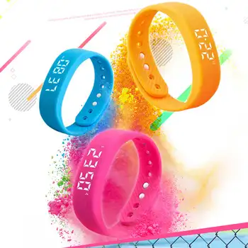 Braccialetto intelligente LED Orologio intelligente digitale impermeabile Smartband con contapassi da corsa Monitor Promemoria allarme vibrazione banda intelligente