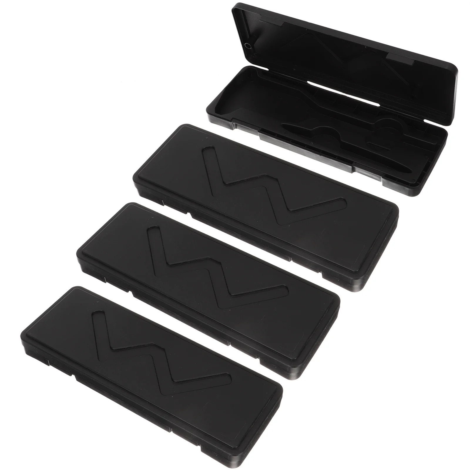 4 Pcs Caliper Box Ruler Holder Organizer Storage Case for Carrying Plastic Container Tool