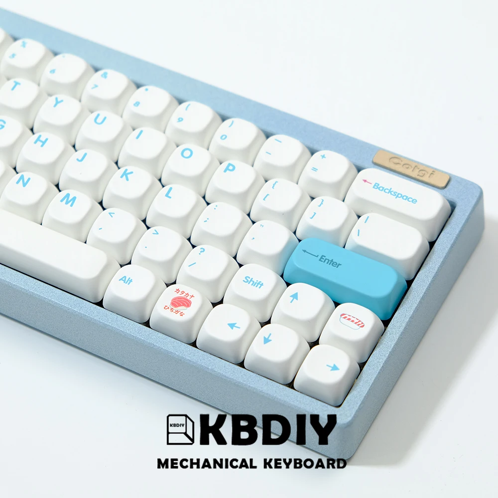 KBDiy PBT Sushi Keycap KOA Profile Japanese Korean Keycaps ISO 7u