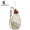Greatspeed Retro Leather Backpack Tennis Bag Badminton 2-Rackets Tennis Handbag Outdoor Tennis Racket Bag Sports Single Shoulder 1