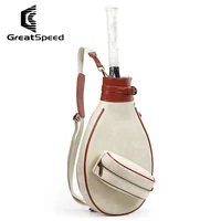 Greatspeed Retro Leather Backpack Tennis Bag Badminton 2-Rackets Tennis Handbag Outdoor Tennis Racket Bag Sports Single Shoulder 1