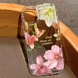 Art Hibiscus Floral Clear Silicone Phone Case - iPhone SE (2020) (1)