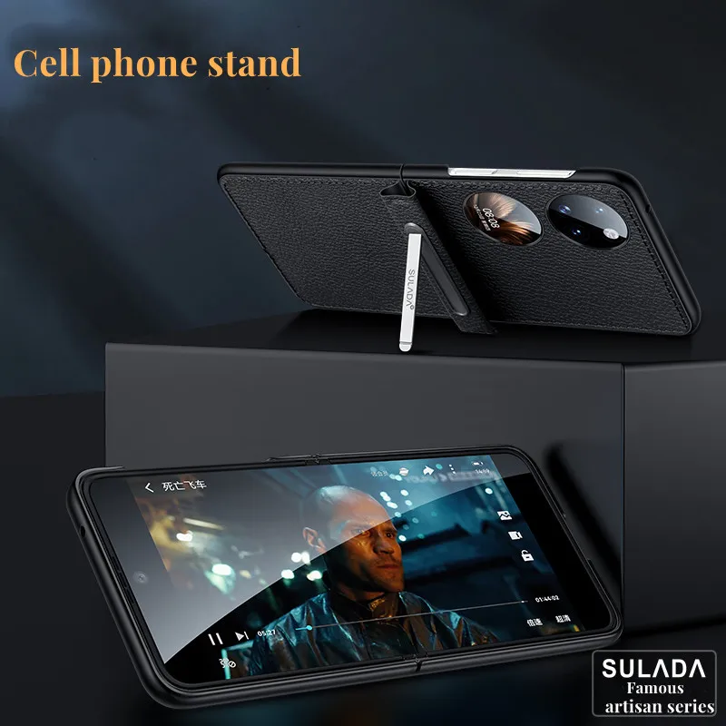 For Huawei P60 Pocket Case SULADA Master Leather Support Protection Hard Case For P50 Pocket folding case mate 50 40 case