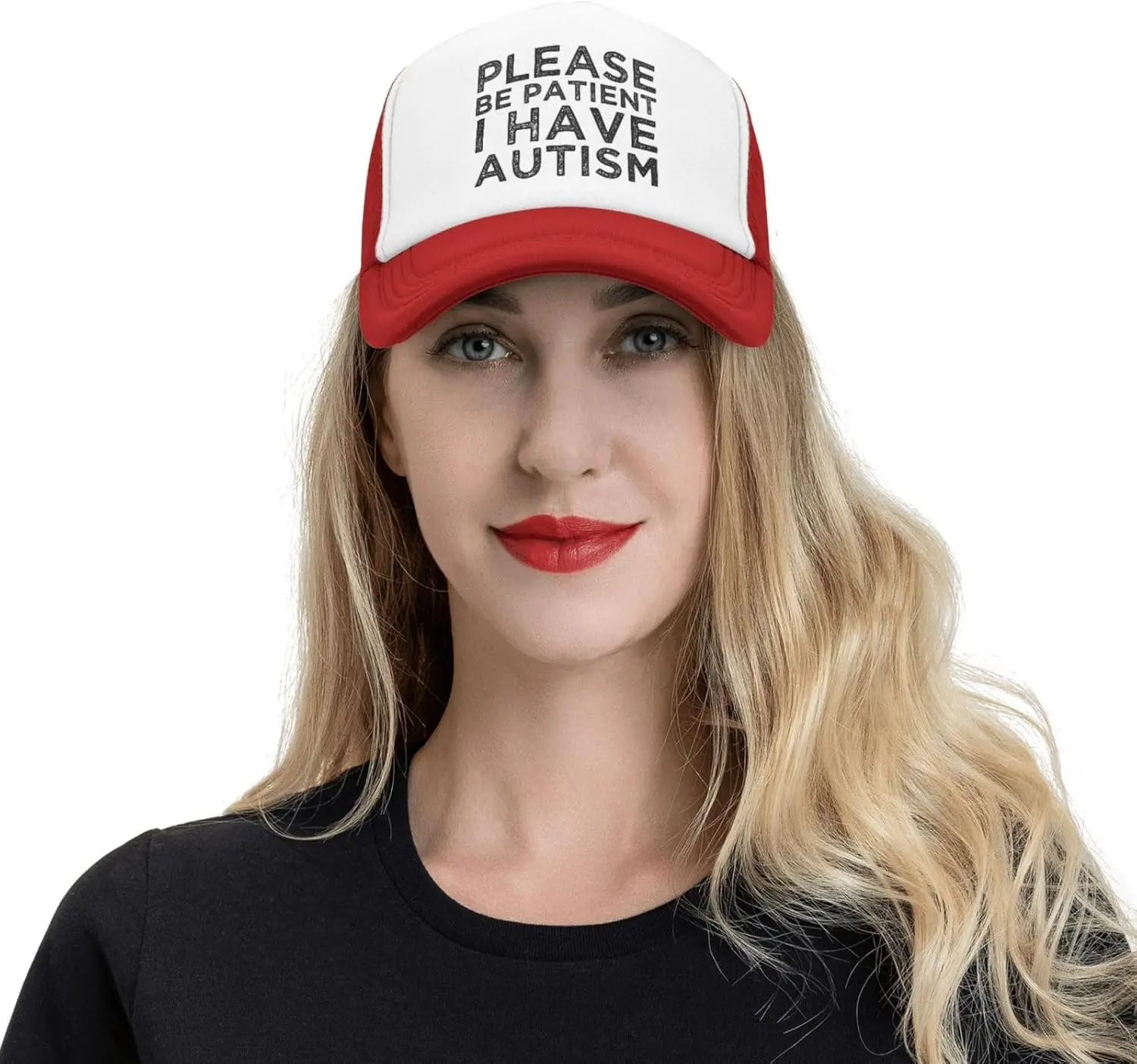 Please Be Patient I Have Autism Funny Hat Unisex Adult Trucker Caps Fishing Adjustable Cap Classic Sport Hats