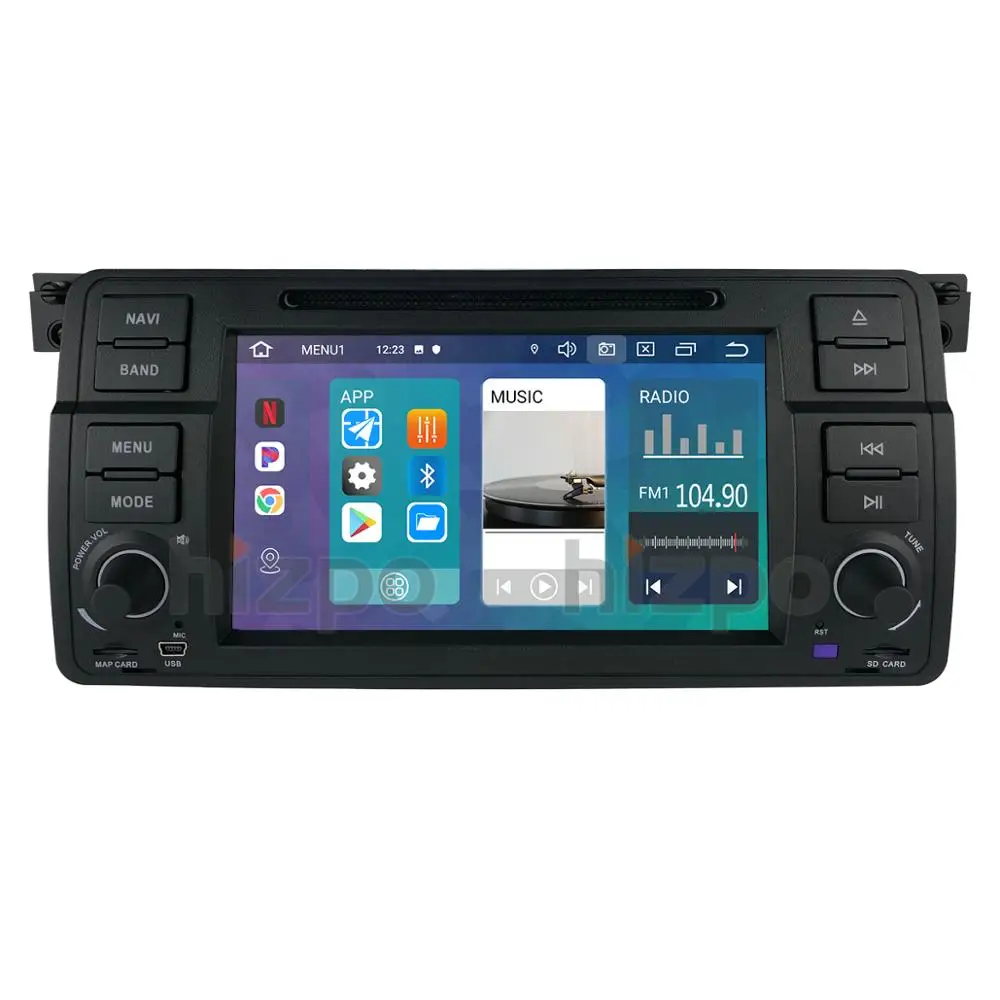 

7-дюймовый Android 10 Автомобильная головка Uint Радио DVD для BMW E46 Rover 75 MG ZT GPS навигация USB DVR WIFI стерео Мультимедийный Плеер BT 1Din