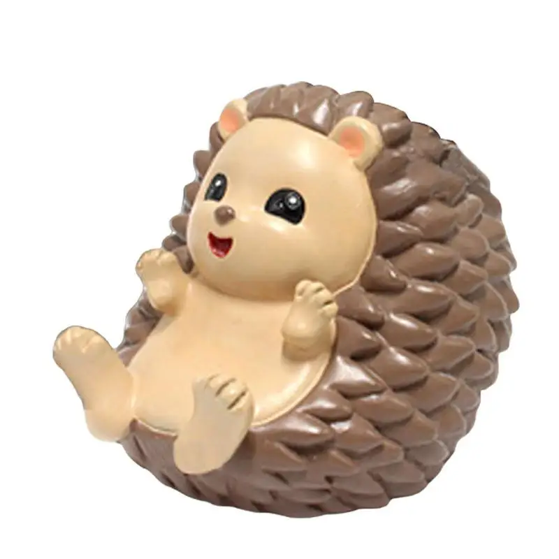 

Cute Pen Holder For Desk Resin Hedgehog Pen Cup Pencil Holder Multi-use Pen Container Mobile Phone Holder For Desk Tabletop