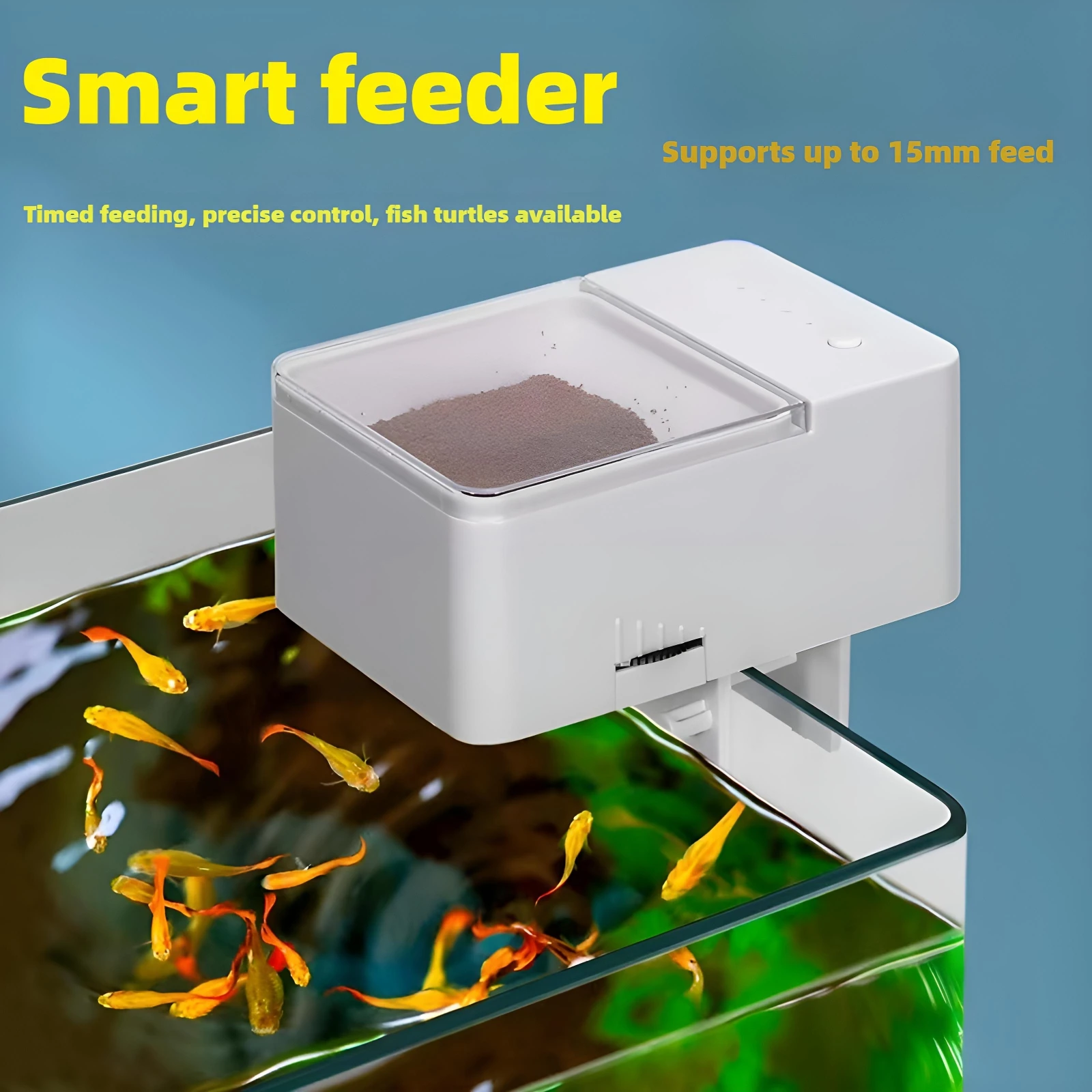 Intelligent 4-speed fish tank feeder for ornamental fish large capacity turtle food automatic fish feeder for aquarium fish food