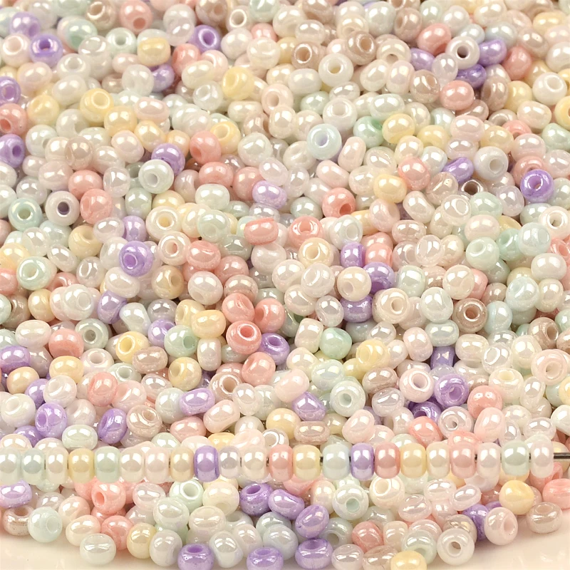 8/0 Uniform 3mm Pearl Colors Glass Seed Beads Round Loose Spacer Beads for  DIY Handmade Jewelry Accessories Kralen Wholesale - AliExpress