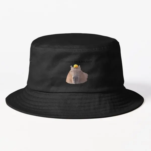 

Commit Tax Fraud Capybara Funny Meme Buc Bucket Hat Cheapu Mens Sport Black Caps Solid Color Boys Sun Summer Casual Women