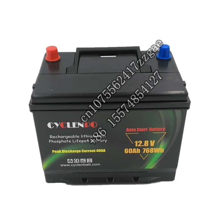 Batterie Per Auto Personalizzate In Fabbrica Starter Lifepo4 Batterie 12 V 60 Ah Per Auto