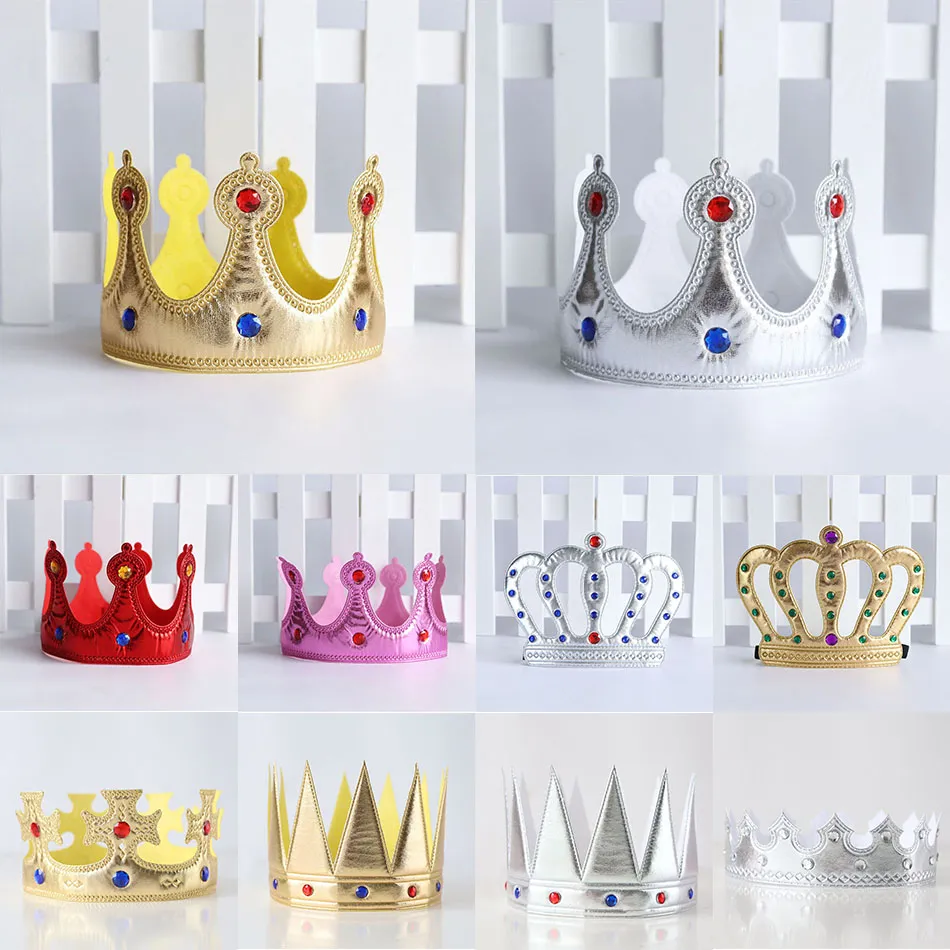 Children Birthday Crown Hats Girl Queen Hat Boys King Kids Party Hats Party Crown Accessories Adult Crown Supplies Decorations